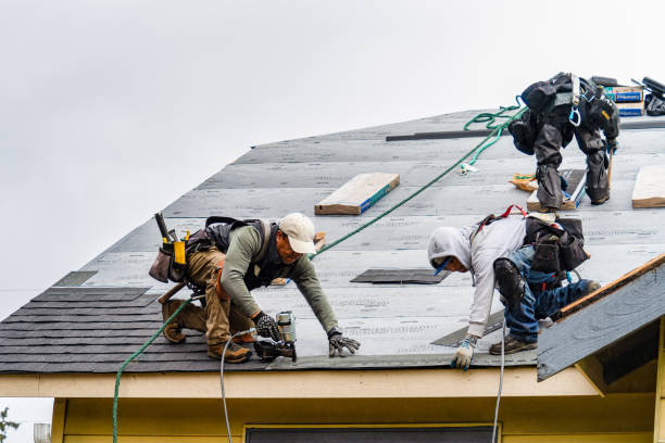 Professional Gutter Installation technician working in Moroni, UT